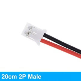 Захранващ кабел с конектор JST PH 2.0 - 2P (20 см) Захранващ кабел с конектор JST PH 2.0 - 2P (20 см)