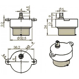 S30K 12V (DC) 14rpm  мотор с редуктор