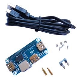 USB HUB HAT Raspberry Pi RJ45 Мрежова разширителна платка USB HUB HAT Raspberry Pi RJ45 Мрежова разширителна платка